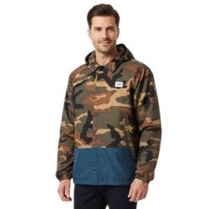 Herschel ($90) Voyage Coach Jacket In Woodland Camo & Blue
